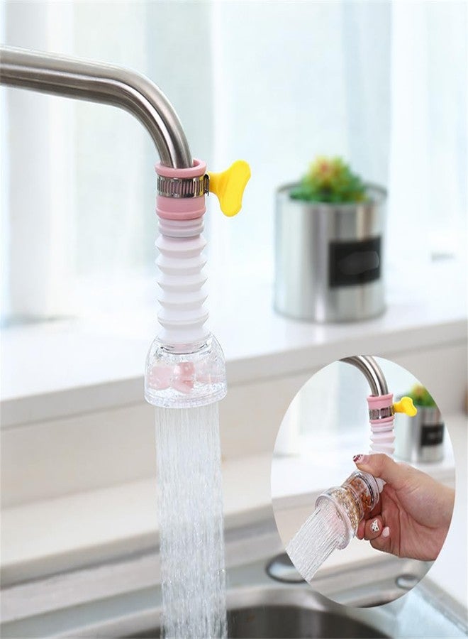 Much Hotter Water Filter Faucet Bathroom Sink - Water Filter for Sink Bathroom Faucet Extender Kitchen Sink Water Filter - 360° Adjustable Shower Head Filter Shower Faucet Handle for Kitchen Accessories (Pink) - Image 3